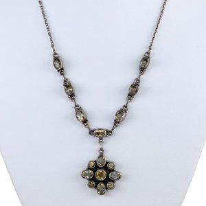 Citrine and Sterling Silver Necklace